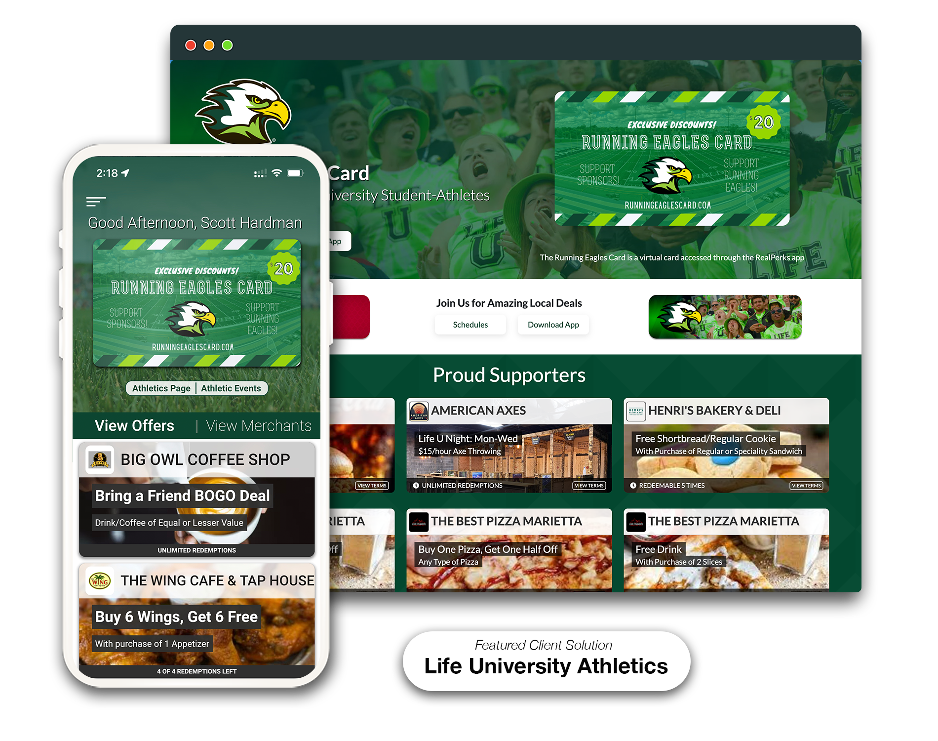 Web mockup hero life university